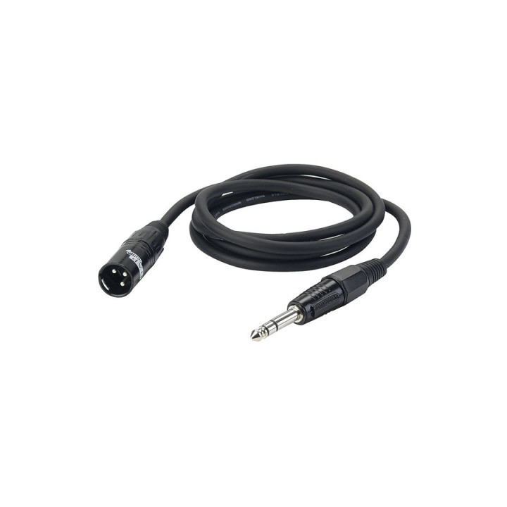 Sound cable Stereo Jack to XLR 3 pin Male 6m