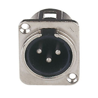 XLR Chassis 3 pin Male Nickel housing