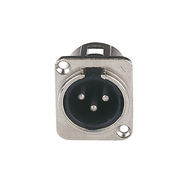 XLR Ligzda 3 pin Male Niķeļa korpuss