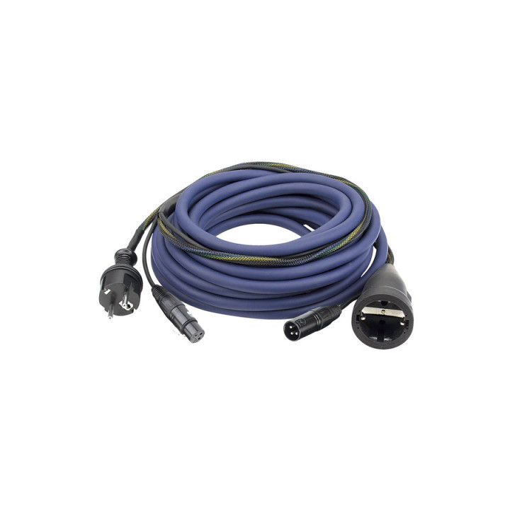 Audio Powersignalcable Schuko/XLR Female - Shuco/XLR Male  20m