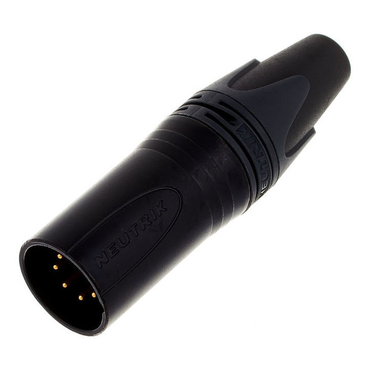 Neutrik XLR Connector 5 pin Male Black housing