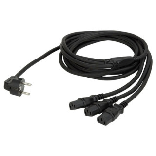 Showtec Power cable Schuco to 3 x IEC 3 m