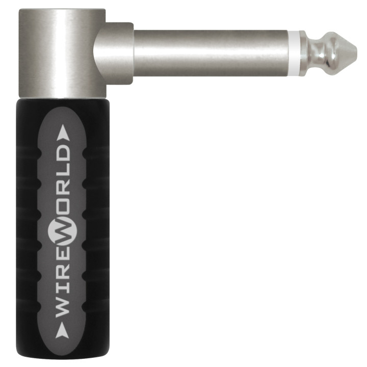 Wireworld Phone Plug 1/4" 6.3mm Mono Right Angle Nickel