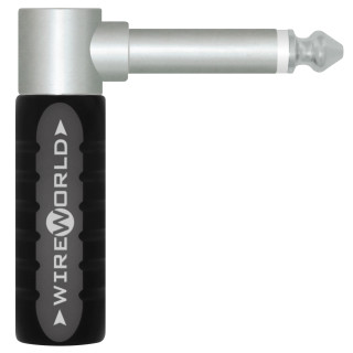 Wireworld Hi-End Phone Plug 1/4" 6.3mm Mono Right Angle Silver