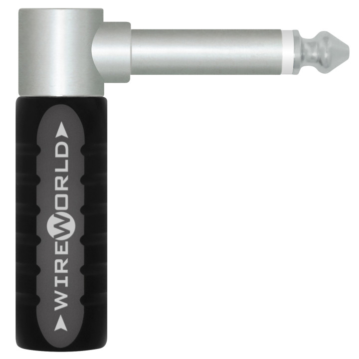 Wireworld Hi-End Phone Plug 1/4" 6.3mm Mono Right Angle Silver
