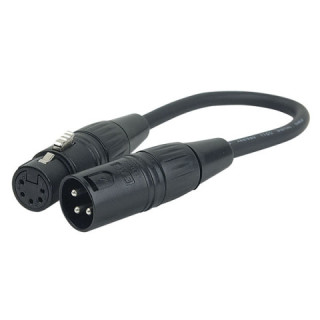 DMX Adapter  XLR 3 pin Male to XLR 5 pin Female