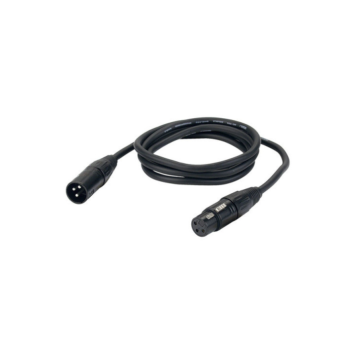 DMX vads XLR 3 pin Male uz XLR 3 pin Female 5m