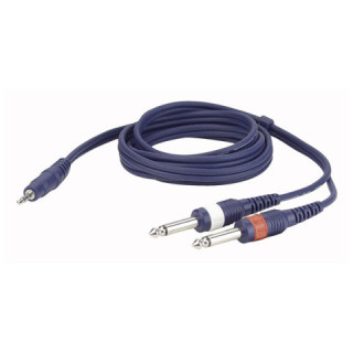 Sound cable Mini Jack Stereo to 2 Jack Mono 3m