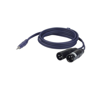 Sound cable Mini Jack Stereo to 2 XLR 3 pin Male  3m