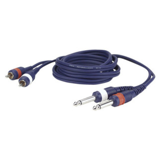 Sound cable 2 Jack Mono to 2 RCA Male 1,5m