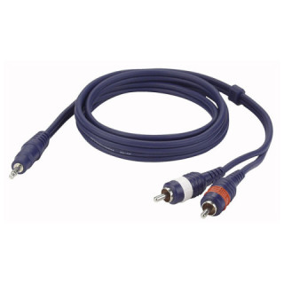 Sound cable Mini Jack Stereo to 2 RCA Male 1.5m