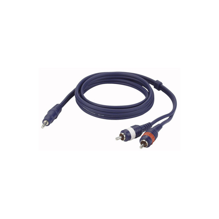 Sound cable Mini Jack Stereo to 2 RCA Male 1.5m