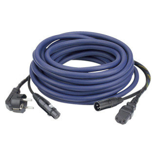 Audio Powersignalcable Schuko/XLR Female - IEC/XLR Male  15m