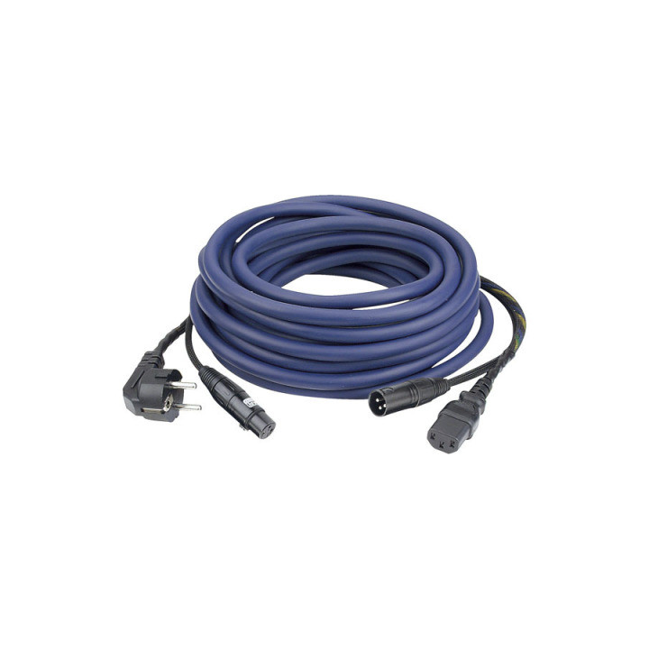 Audio Powersignalcable Schuko/XLR Female - IEC/XLR Male  15m