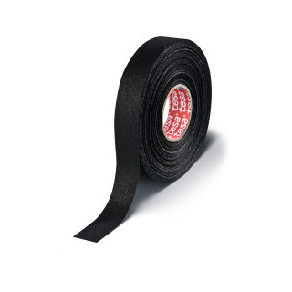 Tesa 51006 PET cloth tape for abrasion protection black 150C 3000h 25m 19mm