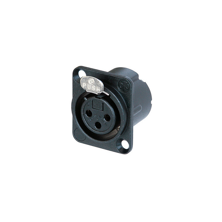 Neutrik NC3FD-LX-BAG XLR 3 pin Female Chassis Connector Black
