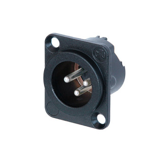 Neutrik NC3MD-LX-BAG XLR 3 pin Male Chassis Connector Black