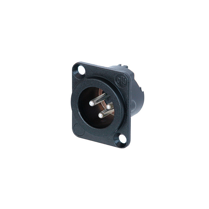 Neutrik NC3MD-LX-BAG XLR 3 pin Male Chassis Connector Black